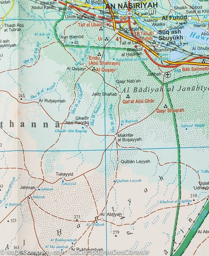 Carte murale plastifiée - Irak (géographique) | Gizi Map carte murale grand tube Gizi Map 