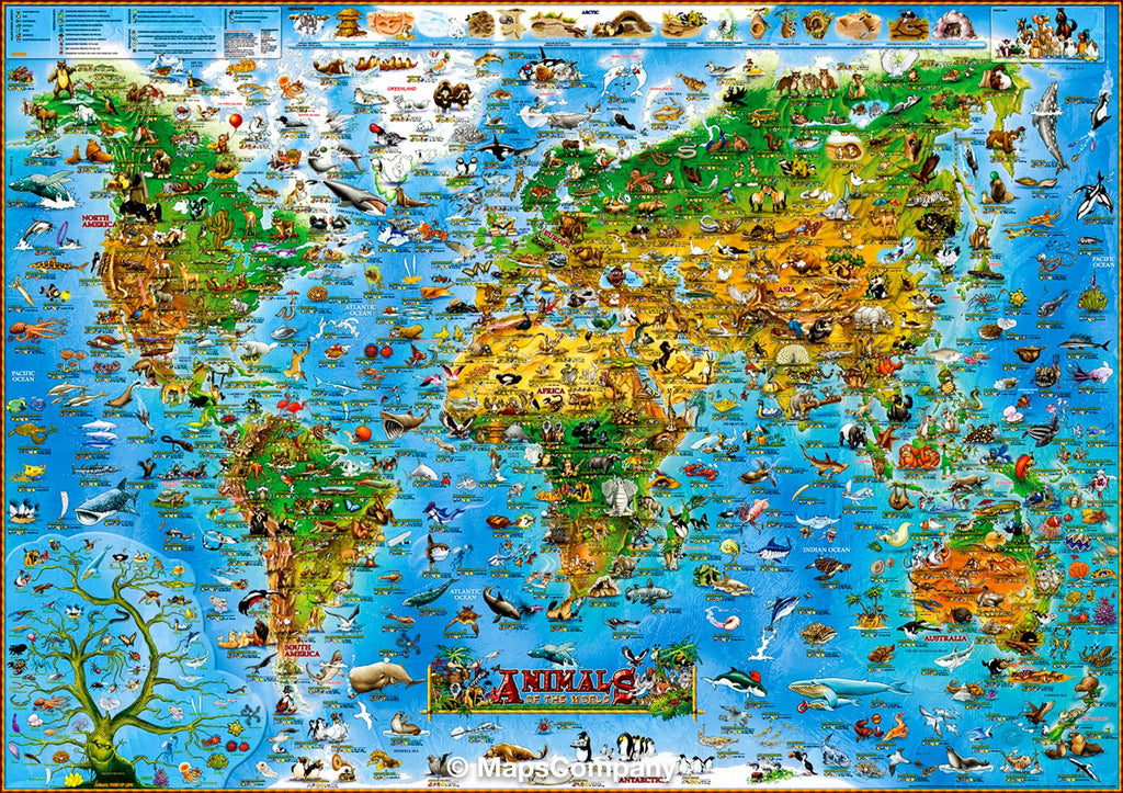 Poster plastifié spécial enfants - Monde - 90 x 60 cm  Michelin – La  Compagnie des Cartes - Le voyage et la randonnée