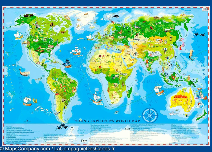 Tapis de souris / sous-mains - Planisphère (63 x 42 cm)  Maps Interna – La  Compagnie des Cartes - Le voyage et la randonnée