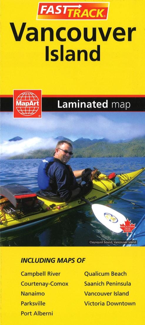 Vancouver Island Fast Track Laminated Map | MapArt carte pliée 