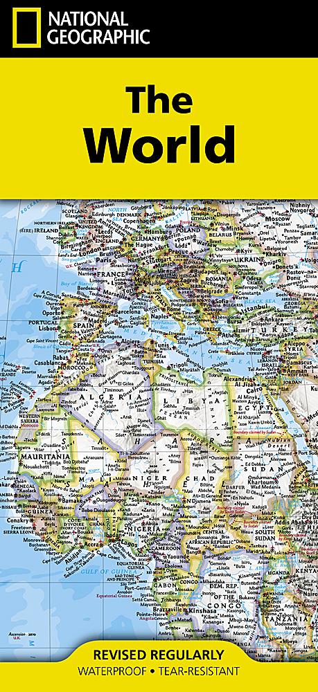 Carte pliée - Le monde (en anglais) | National Geographic carte pliée National Geographic 