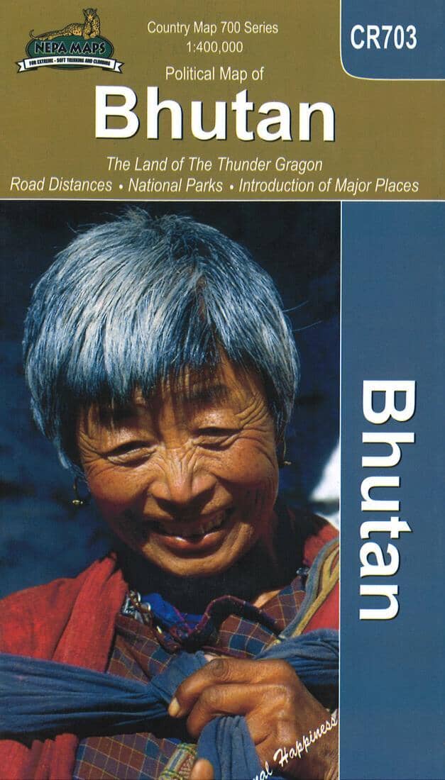 Political Map of Bhutan | Himalayan MapHouse Pvt. Ltd Hiking Map 