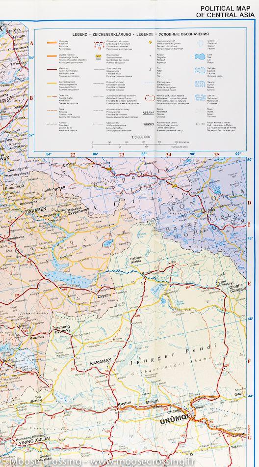 Carte politique du Kazakhstan | Gizi Map - La Compagnie des Cartes