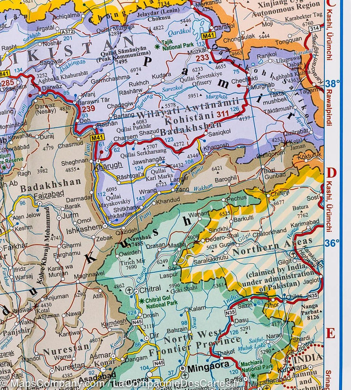 Carte politique &#8211; Proche Orient | Gizi Map - La Compagnie des Cartes