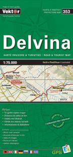 Carte régionale - Delvina (Albanie), n° 353 | Vektor carte pliée Vektor 