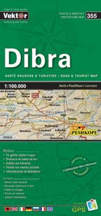 Carte régionale - Dibra (Albanie), n° 355 | Vektor carte pliée Vektor 