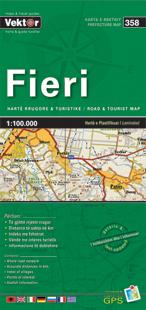 Carte régionale - Fieri (Albanie), n° 358 | Vektor carte pliée Vektor 