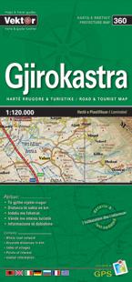 Carte régionale - Gjirokastra (Albanie), n° 360 | Vektor carte pliée Vektor 