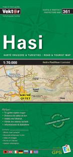 Carte régionale - Hasi (Albanie), n° 361 | Vektor carte pliée Vektor 