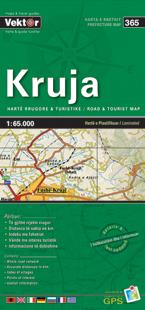 Carte régionale - Kruja (Albanie), n° 365 | Vektor carte pliée Vektor 