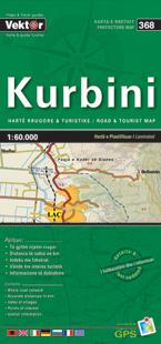 Carte régionale - Kurbini (Albanie), n° 368 | Vektor carte pliée Vektor 