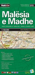 Carte régionale - Malësia e Madhe (Albanie), n° 372 | Vektor carte pliée Vektor 
