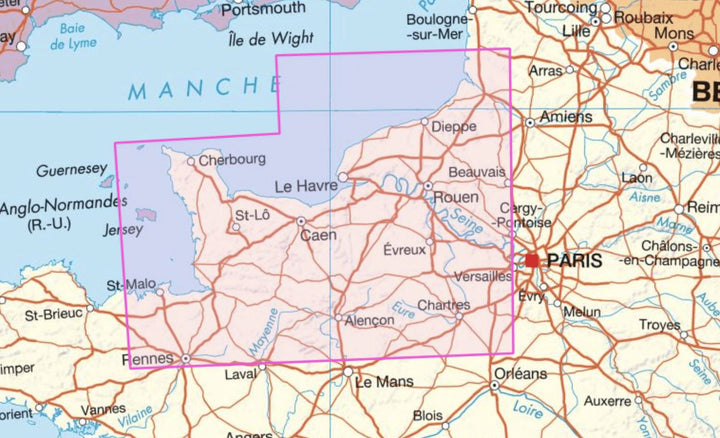 Carte régionale n° 2 : Normandie | IGN - La Compagnie des Cartes