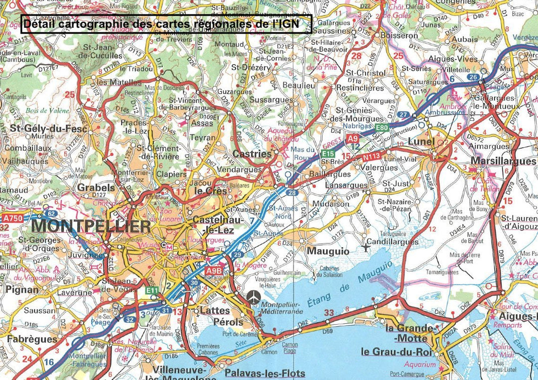 Carte régionale n° 4 : Grand Est (Ardenne, Champagne) | IGN carte pliée IGN 