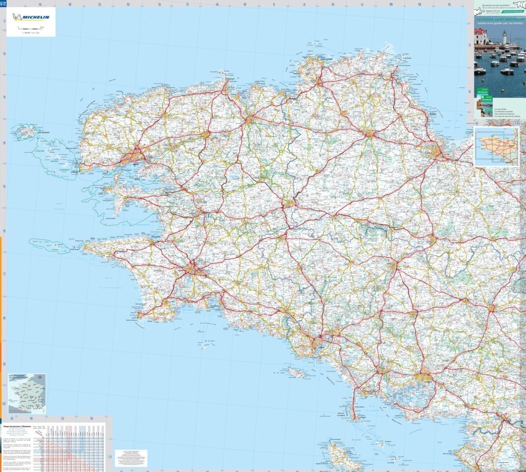 Carte régionale n° 512 - Bretagne 2022 | Michelin carte pliée Michelin 