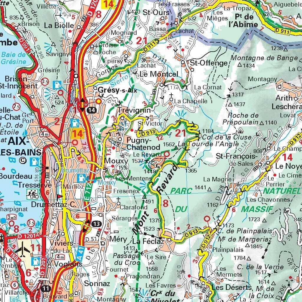 Carte régionale n° 523 - Auvergne-Rhône-Alpes : Rhône-Alpes 2022 | Michelin carte pliée Michelin 