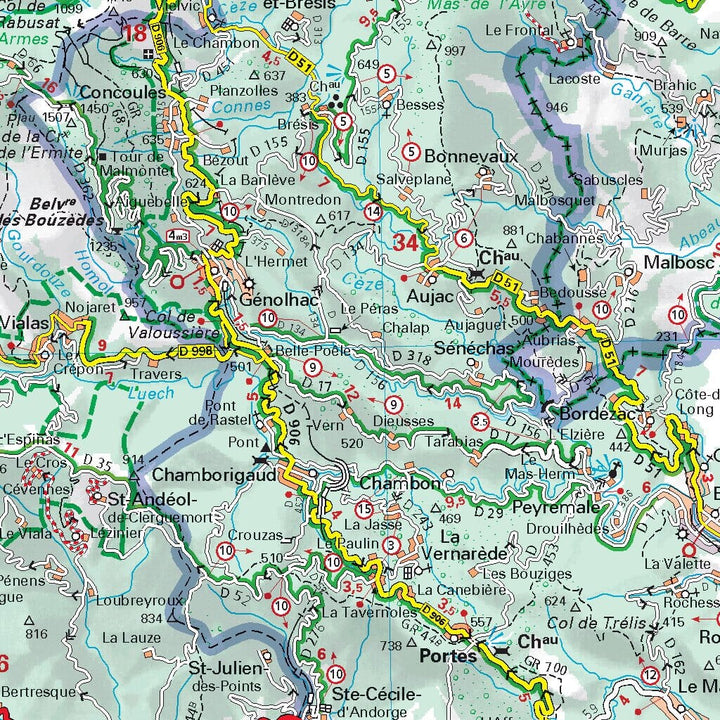 Carte régionale n° 526 - Occitanie Est : Languedoc-Roussillon 2022 - VERSION MURALE ET PLASTIFIEE | Michelin carte murale grand tube Michelin 