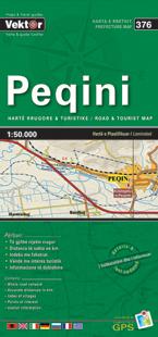 Carte régionale - Peqini (Albanie), n° 376 | Vektor carte pliée Vektor 