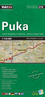 Carte régionale - Puka (Albanie), n° 379 | Vektor carte pliée Vektor 