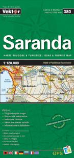 Carte régionale - Saranda (Albanie), n° 380 | Vektor carte pliée Vektor 