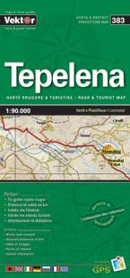 Carte régionale - Tepelena (Albanie), n° 383 | Vektor carte pliée Vektor 
