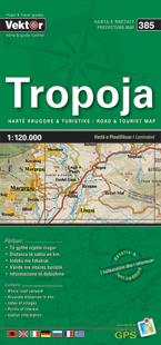 Carte régionale - Tropoja (Albanie), n° 385 | Vektor carte pliée Vektor 
