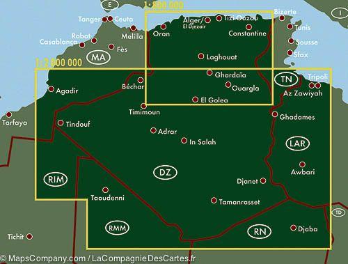 Carte routière de l'Algérie | Freytag &amp; Berndt - La Compagnie des Cartes