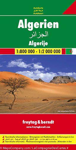 Carte routière de l'Algérie | Freytag &amp; Berndt - La Compagnie des Cartes