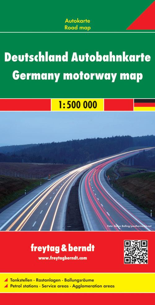 Carte routière - Allemagne (autoroutes) | Freytag & Berndt carte pliée Freytag & Berndt 