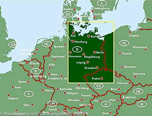 Carte routière de l'Est de l'Allemagne | Freytag &amp; Berndt - La Compagnie des Cartes