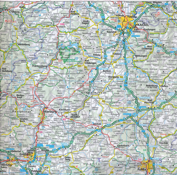 Carte routière - Allemagne Sud DG BeeTagg | Hallwag carte pliée Hallwag 