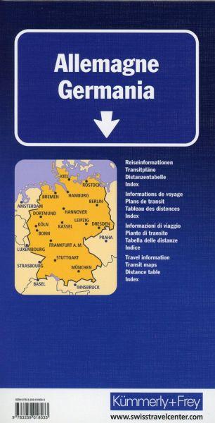 Carte routière - Allemagne TCS | Kümmerly & Frey carte pliée Kümmerly & Frey 
