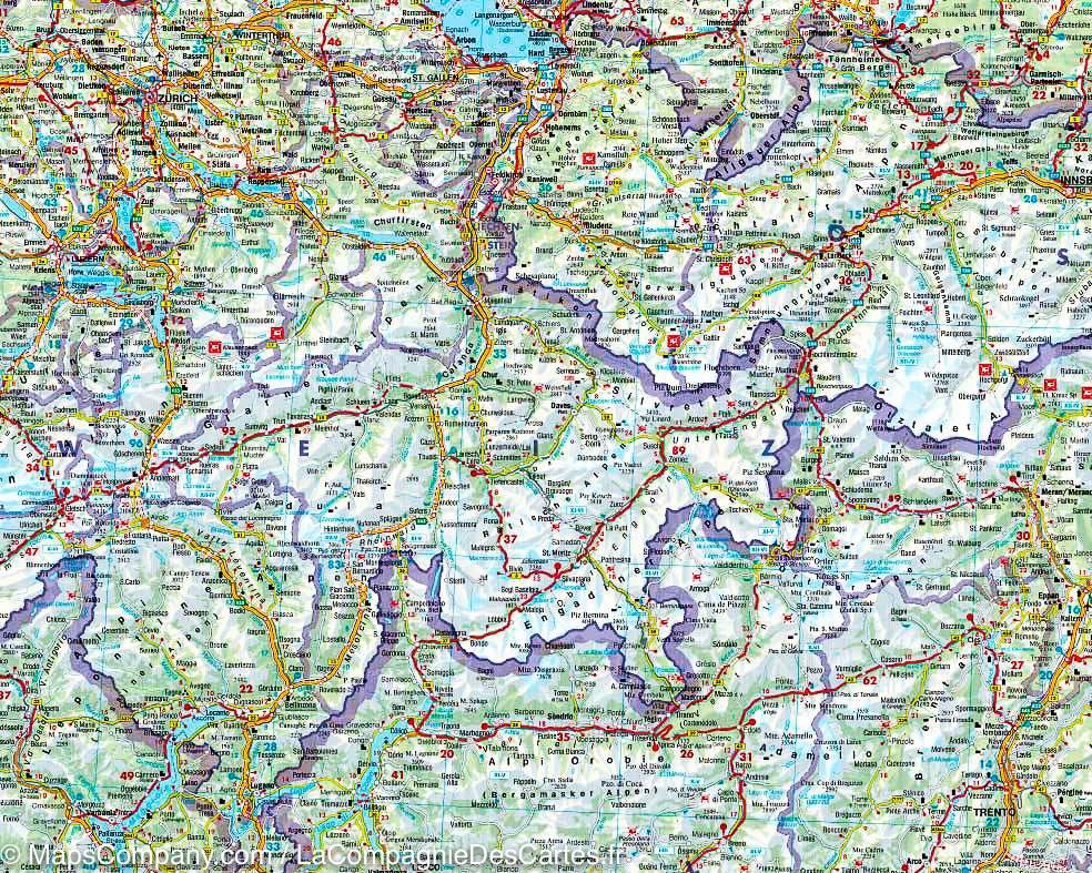 Carte routière - Alpes (Autriche, Slovénie, Italie, Suisse, France) | Freytag & Berndt carte pliée Freytag & Berndt 