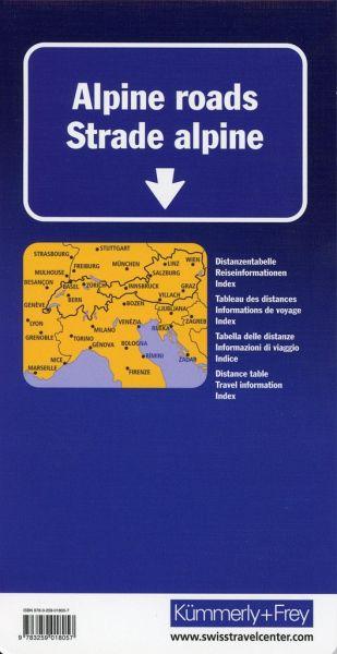 Carte routière - Alpes - Routes alpines | Kümmerly & Frey carte pliée Kümmerly & Frey 