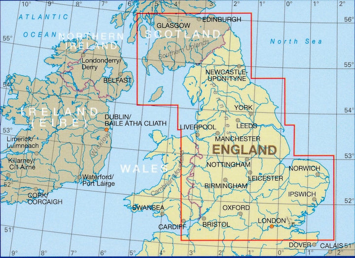 Carte routière - Angleterre Nord & Midlands | Reise Know How carte pliée Reise Know-How 