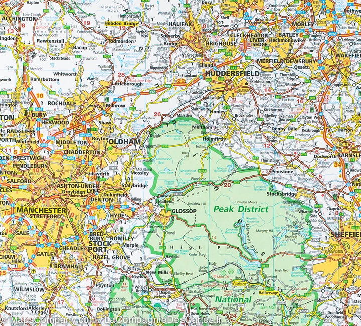 Carte routière - Angleterre Sud-Est (Londres, Brighton, York) | Kümmerly & Frey carte pliée Kümmerly & Frey 