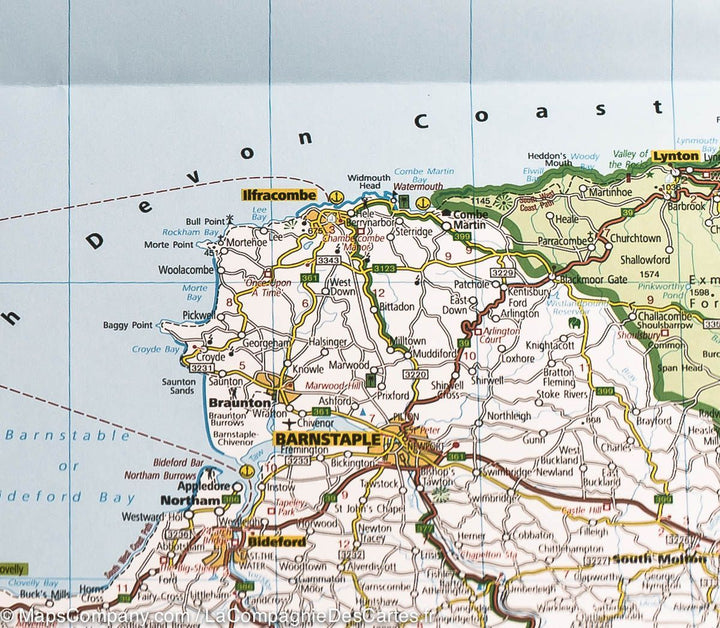 Carte routière - Angleterre Sud-Ouest (Liverpool-Cardiff-Cornouailles) | Kümmerly & Frey carte pliée Kümmerly & Frey 