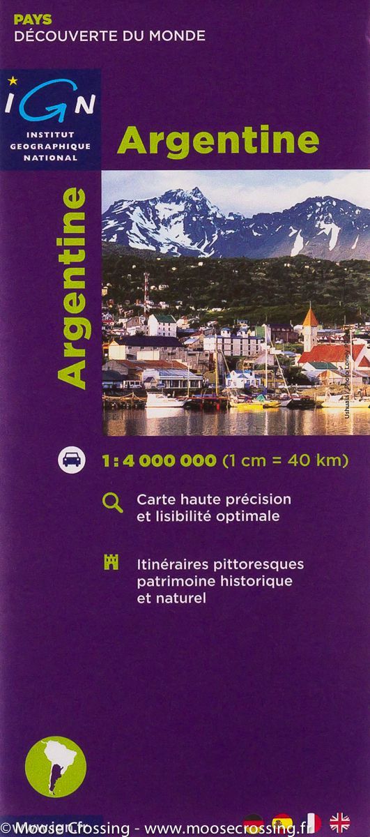Carte routière de l'Argentine | IGN - La Compagnie des Cartes