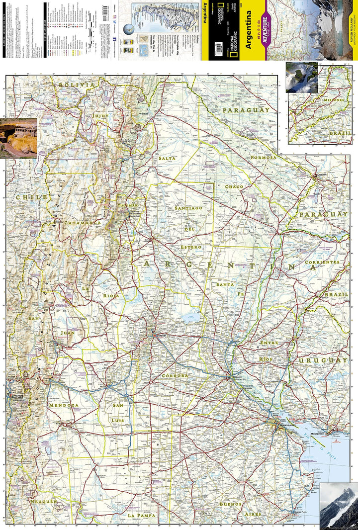 Carte routière - Argentine | National Geographic carte pliée National Geographic 