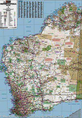 Carte routière de l'Ouest de l'Australie | Hema Maps - La Compagnie des Cartes