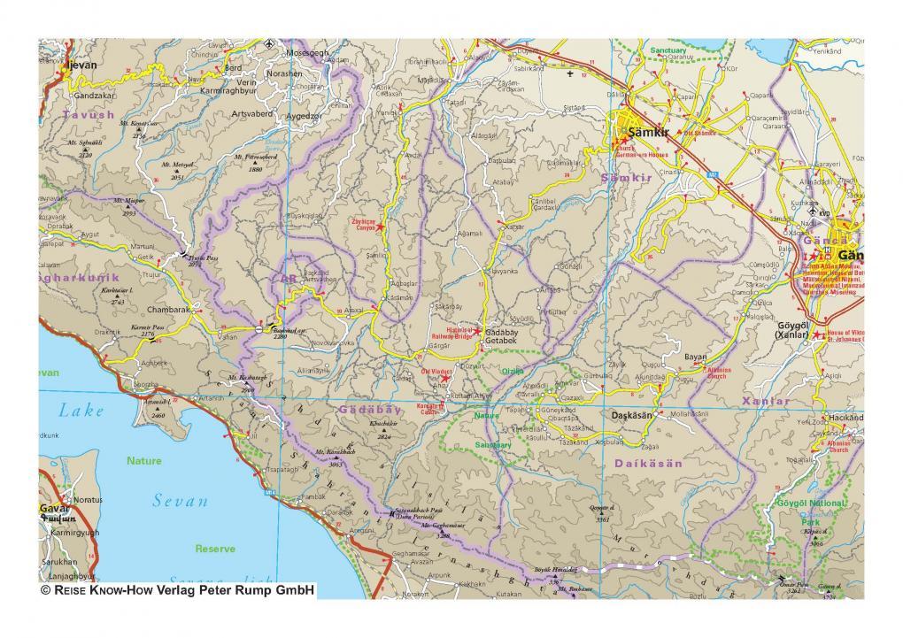 Carte routière de l'Azerbaijan | Reise Know How - La Compagnie des Cartes