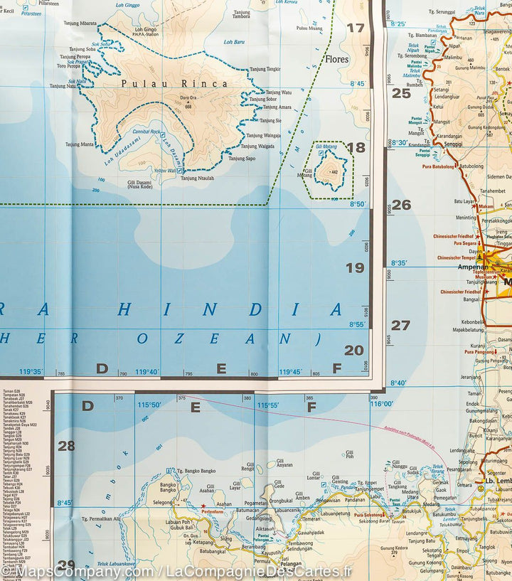 Carte routière - Bali, Lombok et Komodo | Reise Know How carte pliée Reise Know-How 