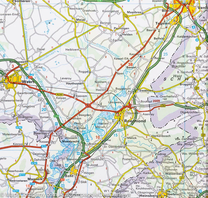 Carte routière de la Belgique et du Luxembourg | Hallwag - La Compagnie des Cartes