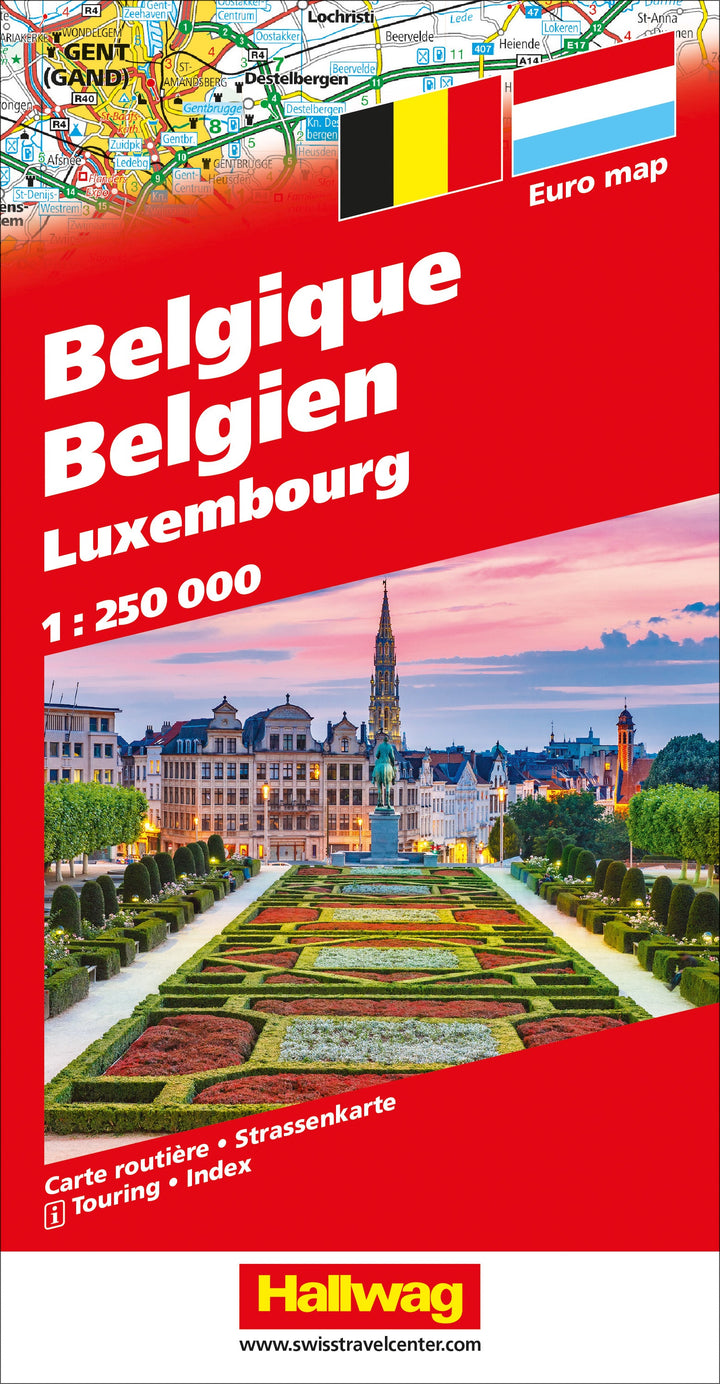 Carte routière - Belgique et Luxembourg | Hallwag carte pliée Hallwag 