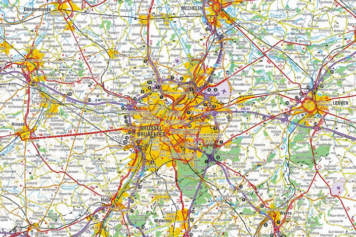Carte routière - Belgique | NGI - 1/250 000 carte pliée IGN Belgique 