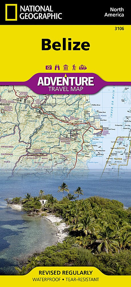 Carte routière - Belize | National Geographic carte pliée National Geographic 