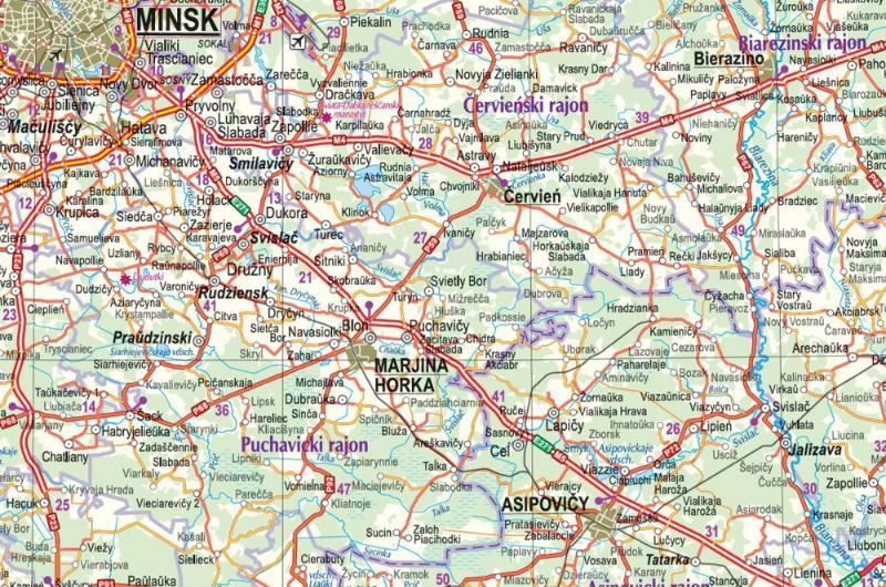 Carte routière - Biélorussie | Jana Seta carte pliée Jana Seta 