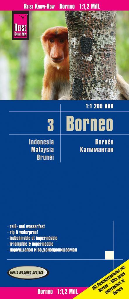 Carte routière - Bornéo (Malaisie, Indonésie, Brunei) | Reise Know How carte pliée Reise Know-How 2020 
