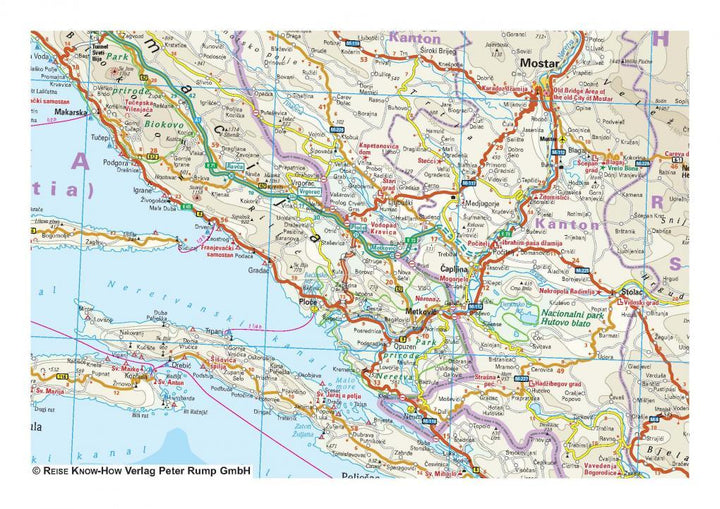 Carte routière - Bosnie-Herzégovine & Monténégro | Reise Know How carte pliée Reise Know-How 