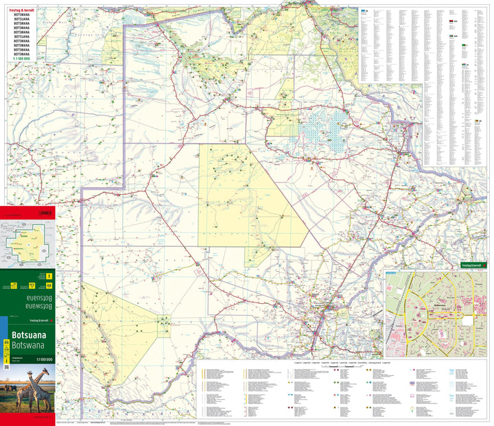 Carte routière - Botswana | Freytag & Berndt carte pliée Freytag & Berndt 